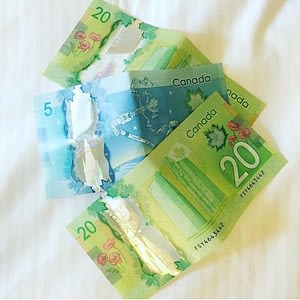 counterfeit Canadian dollar banknotes